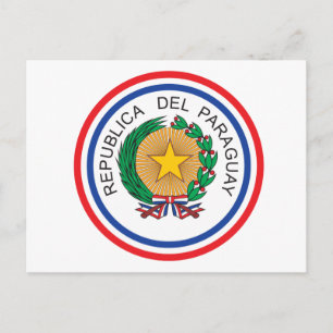 Paraguay-Wappen Postkarte