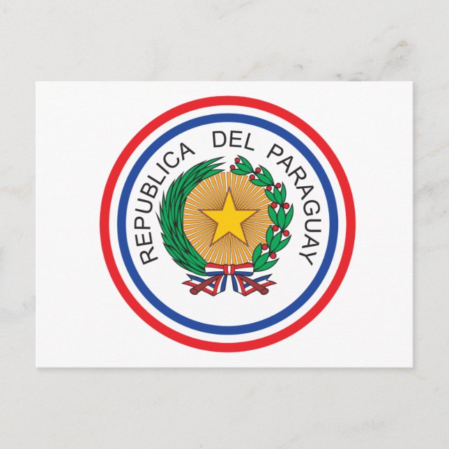 Paraguay-Wappen Postkarte (Vorderseite)