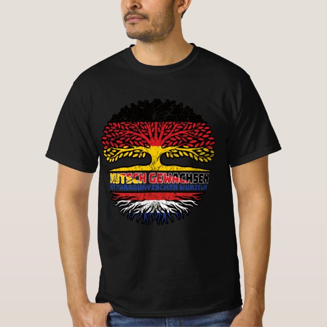Paraguayisch Deutsch Deutschland Baum T-Shirt (Vorderseite)