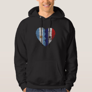 Paraguayische argentinische Flagge Herz Argentinie Hoodie