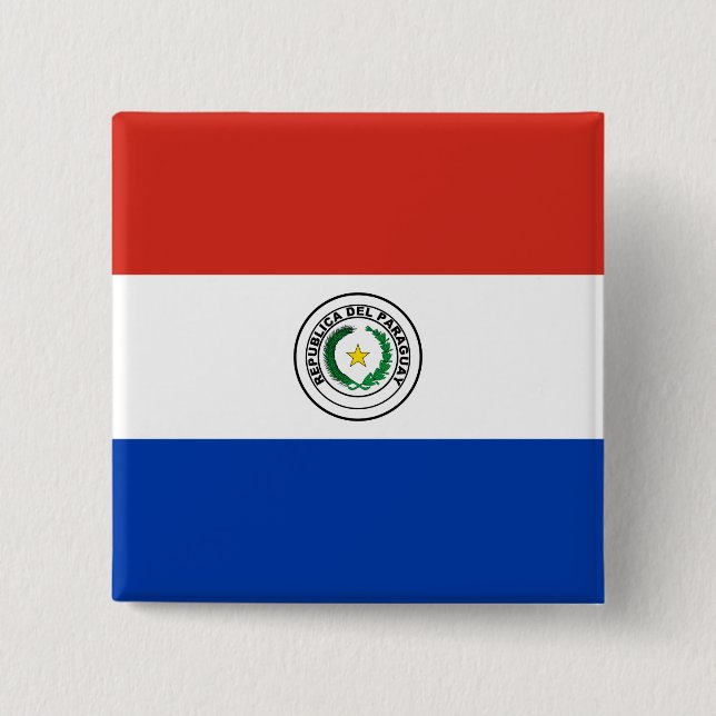 Paraguayische Flagge Button (Vorderseite)