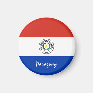 Paraguayische Flagge & Südamerika - Reise-/Sportfa Magnet