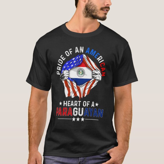 Paraguayischer amerikanischer Stolz Paraguay T-Shirt (Vorderseite)