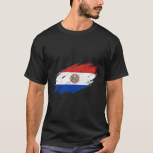 Paraguayischer Fußballfan zerfetzte Flagge Nationa T-Shirt