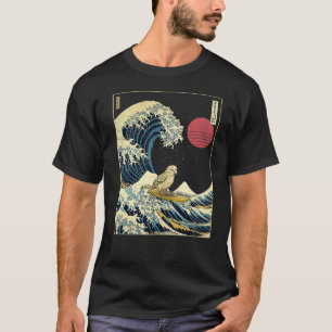 Parakeet Bird Kanagawa Wave Funny Surf Tier 1 T-Shirt