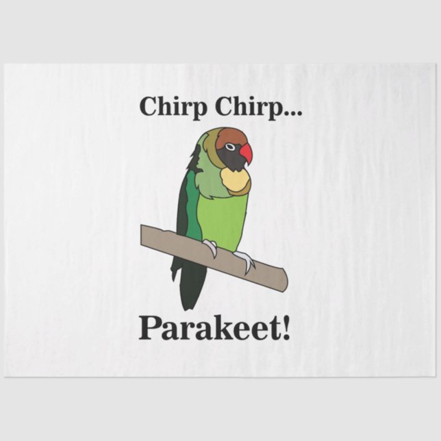 Parakeet Bird Lovers Seidenpapier (Vorderseite)