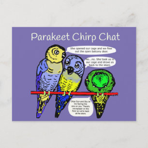 Parakeet Chirp und Talk ist billige Postkarte