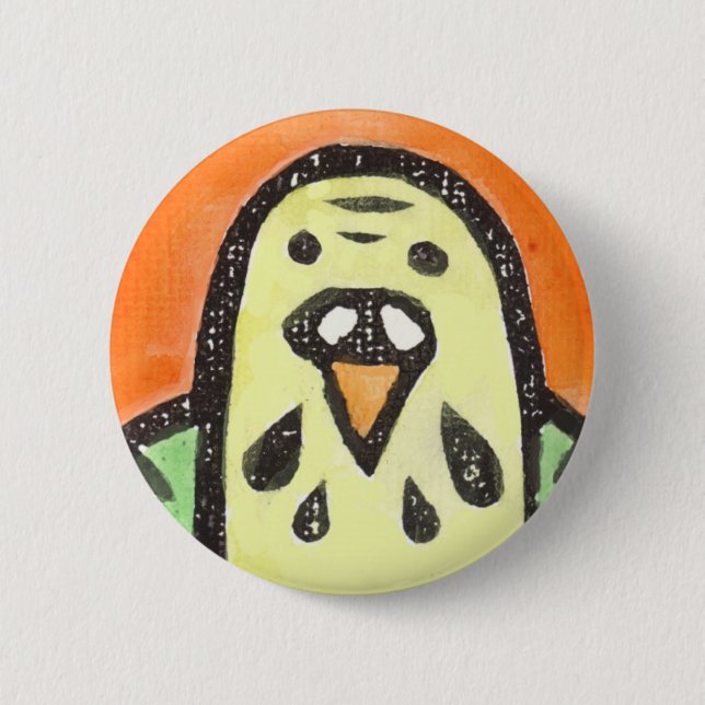 Parakeet-Porträt Button (Vorderseite)