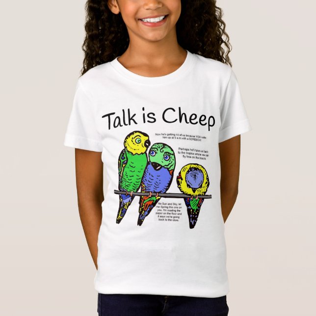 Parakeet Talk ist billiger Süßtee T-Shirt (Vorderseite)