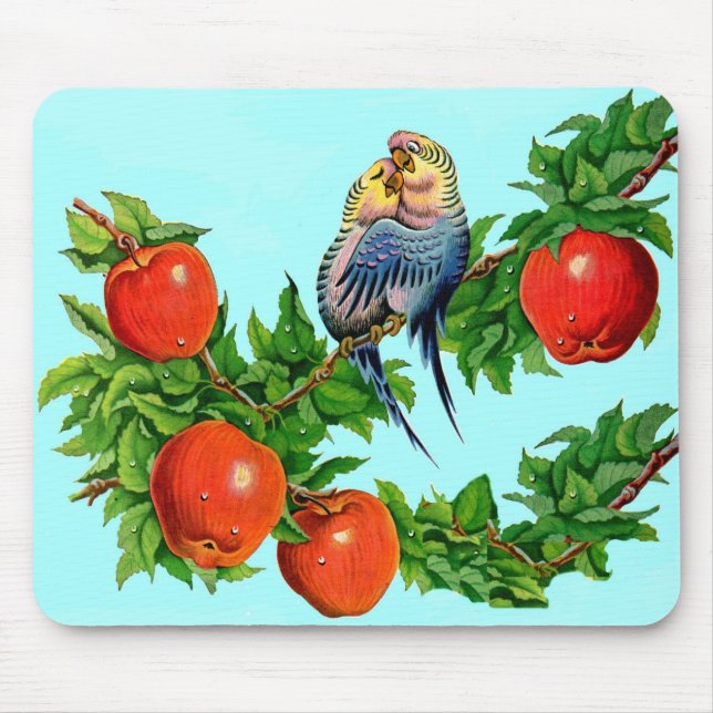 Parakete in Liebe Mousepad (Vorne)