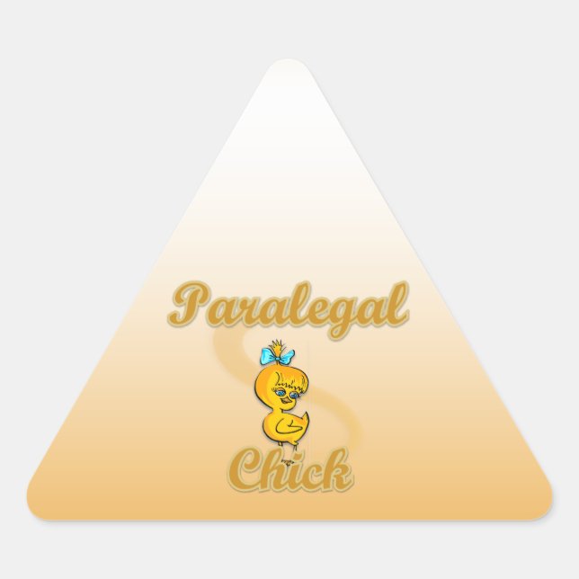 Paralegal Chick Dreieckiger Aufkleber (Vorderseite)