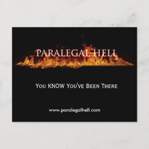 Paralegal Hell, du weißt, dass du dort gewesen bis Postkarte