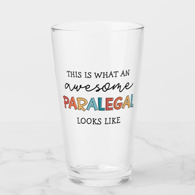 Paralegal Phantastischer Rechtsbeistand Funny Glas (Vorderseite)