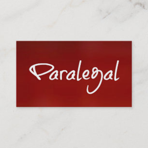 Paralegal Red Business Card Visitenkarte