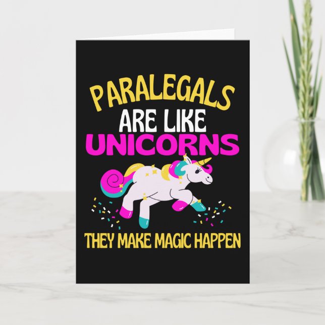 Paralegal Unicorn, Magical Unicorn Lawyer Karte (Vorderseite)