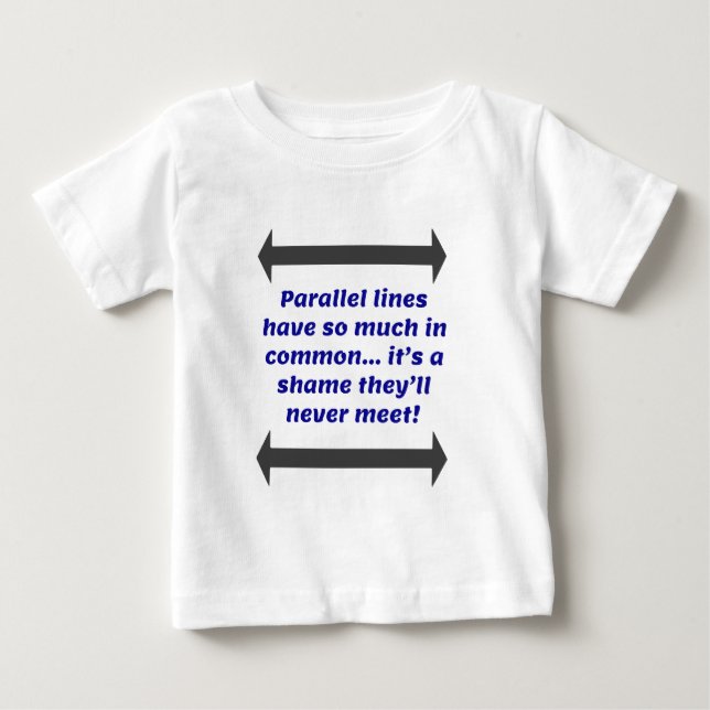 Parallel Lines Math Joke Baby T-shirt (Vorderseite)