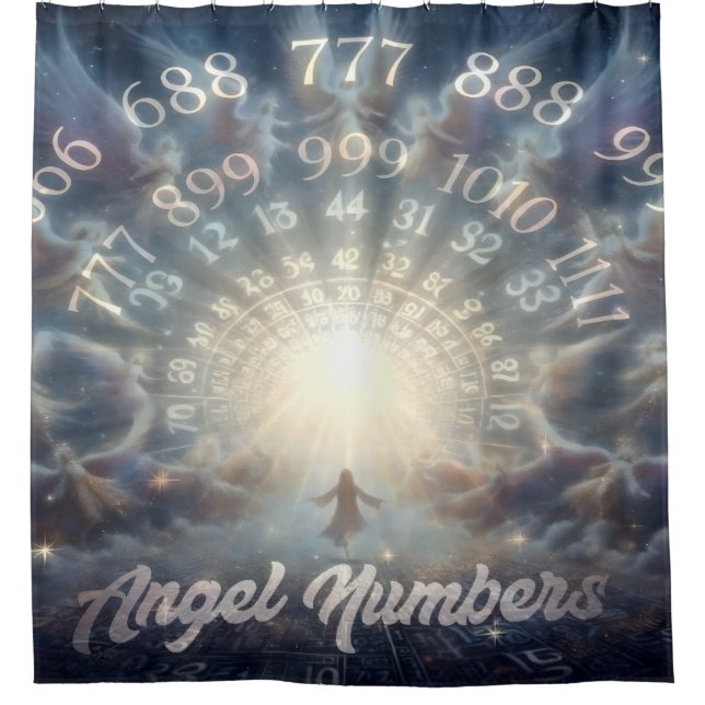 Parallel Realms Engel Numbers Duschvorhang (Vorderseite)
