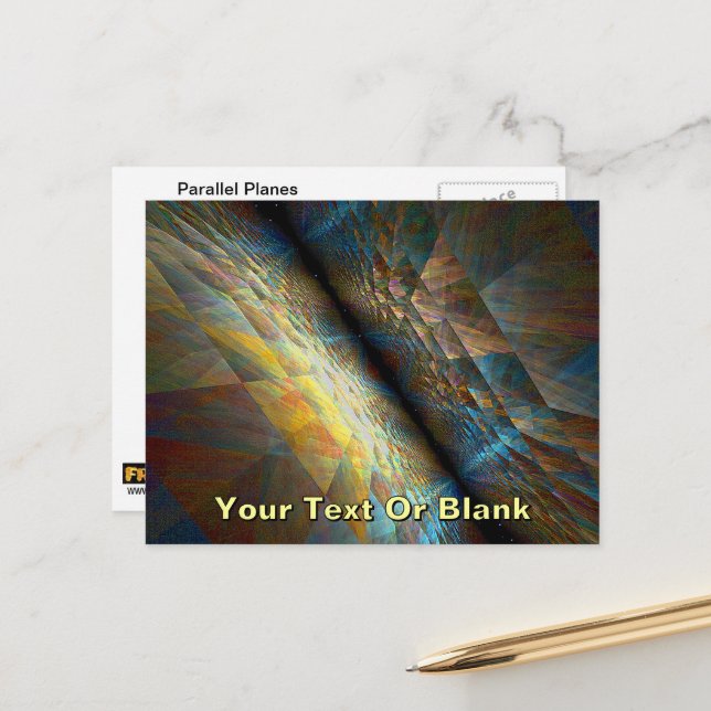 Parallele Flugzeug Postkarte (Vorderseite/Rückseite Beispiel)