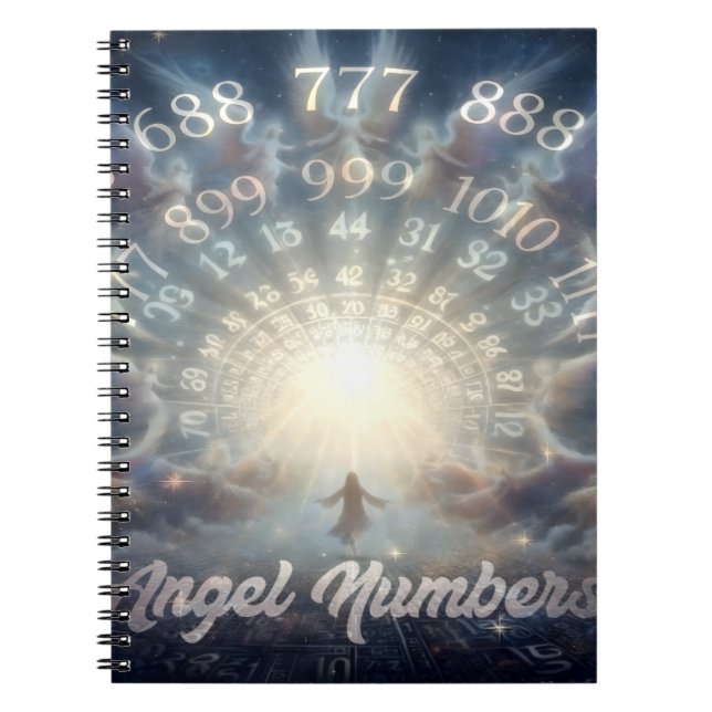 Parallele Realms Angel Numbers Notebook Notizblock (Vorderseite)
