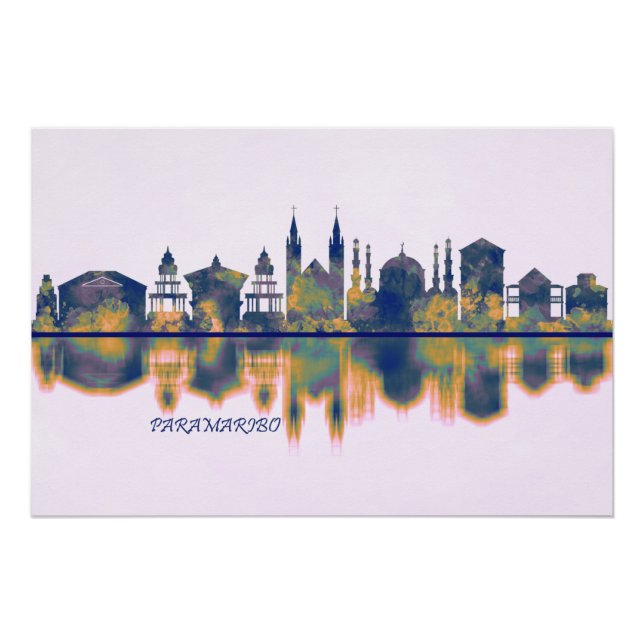 Paramaribo Skyline Poster (Vorderseite)