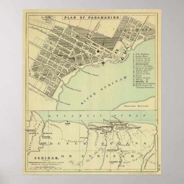 Paramaribo Surinam Poster (Vorne)