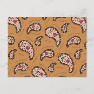 Paramecia Paisley Anpassbare Biologie-Lattebraun Postkarte
