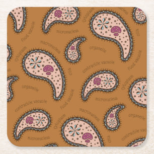 Paramecia Paisley individuell anpassbare Biologie  Rechteckiger Pappuntersetzer