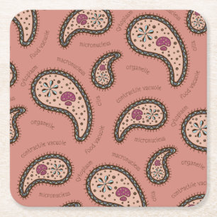 Paramecia Paisley individuell anpassbare Biologie  Rechteckiger Pappuntersetzer