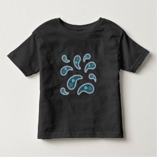 Paramecia Paisley Protozoan Biology Science Dark Kleinkind T-shirt