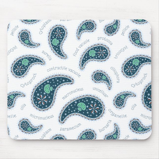 Paramecia Paisley Protozoan Biology Science Mousepad (Vorne)