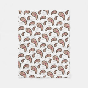 Paramecien Paisley Biologie Wissenschaft Weiß Fleecedecke