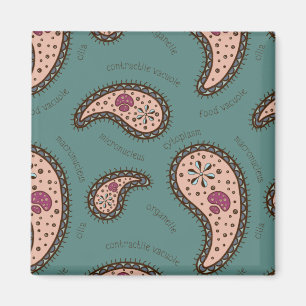 Paramecien Paisley Personalisierbare Biologie Türk Magnet