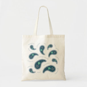 Paramecien Paisley Protozoen Biologie Wissenschaft Tragetasche