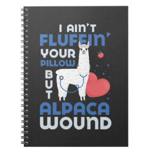 Paramedic Alpaca Wundversorgung Krankenpflege Trau Notizblock