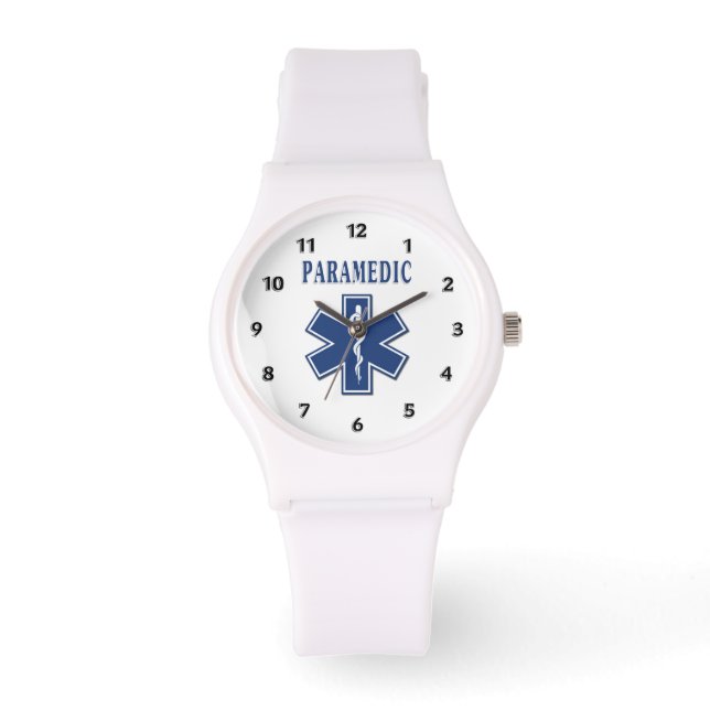 Paramedic Blue Star of Life Armbanduhr (Vorderseite)