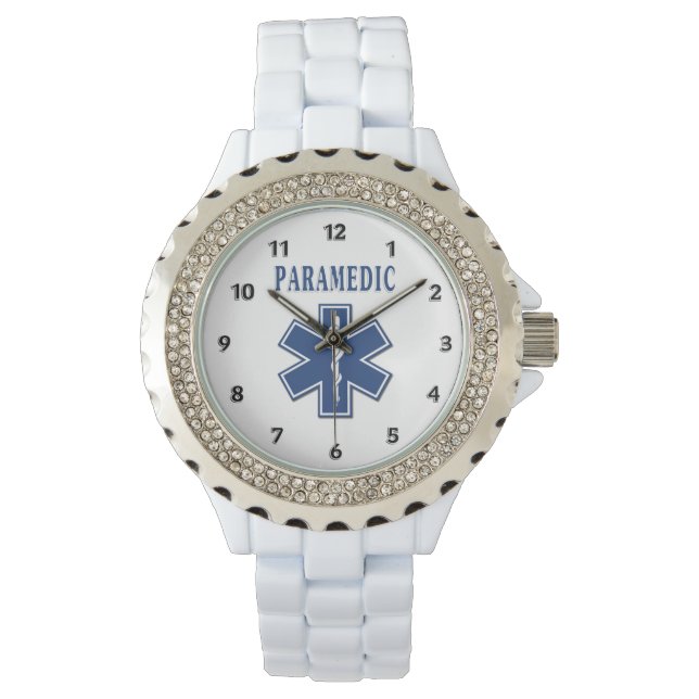 Paramedic Blue Star of Life Armbanduhr (Vorderseite)