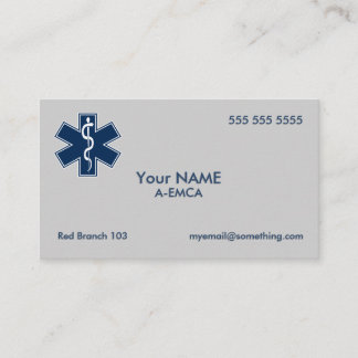 Paramedic EMT EMS Visitenkarte