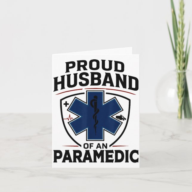 Paramedic Husband Proud Husband Of An Paramedic  Karte (Vorderseite)