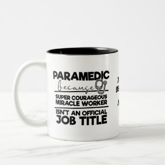 Paramedic Job Title Zweifarbige Tasse