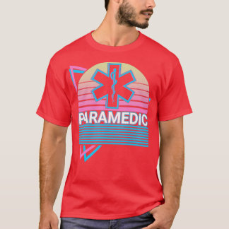 Paramedic Nurse Medic EMS EMT Lifesaver Retro Gesc T-Shirt