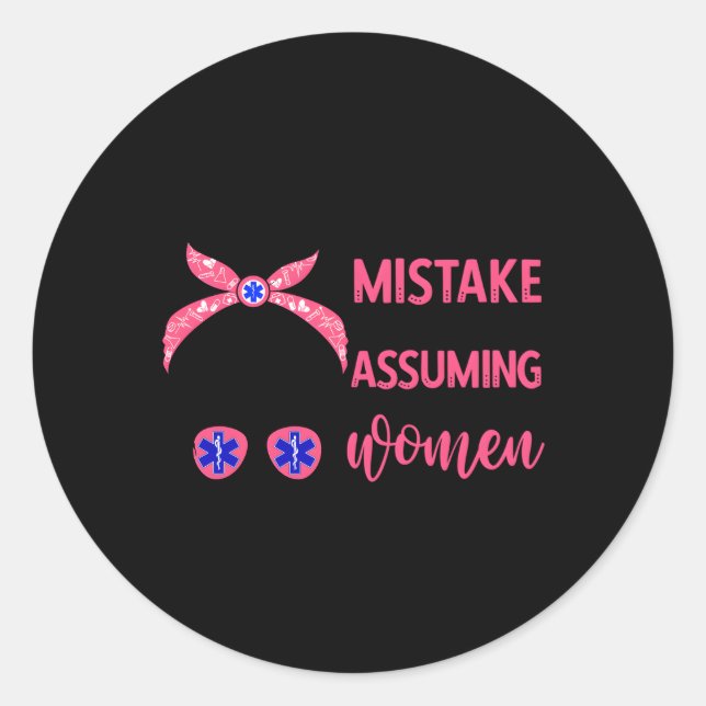 Paramedic Paramedic Runder Aufkleber (Vorderseite)