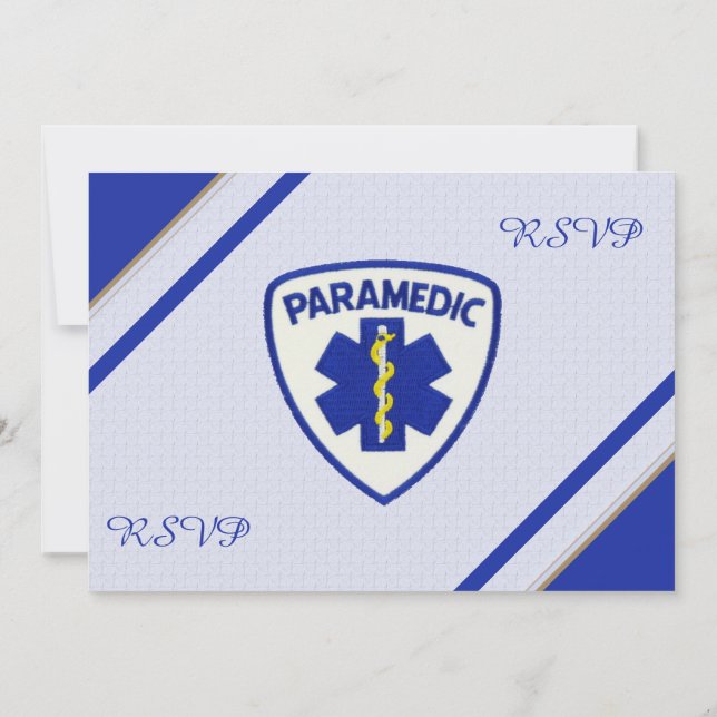 Paramedic RSVP Cards Einladung (Rückseite)