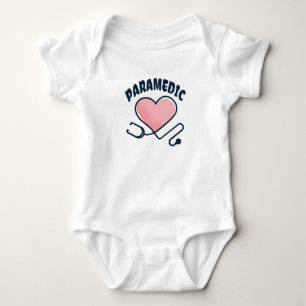 Paramedic Stethoscope mit Herz Baby Strampler