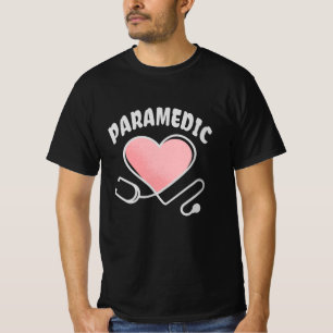 Paramedic Stethoskop mit Herz T-Shirt