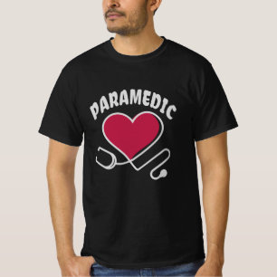 Paramedic Stethoskop mit Herz T-Shirt