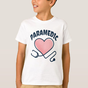 Paramedic Stethoskop mit Herz T-Shirt