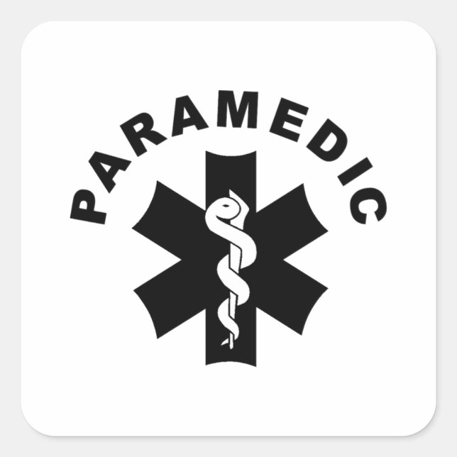 Paramedic-Thema Quadratischer Aufkleber (Vorderseite)