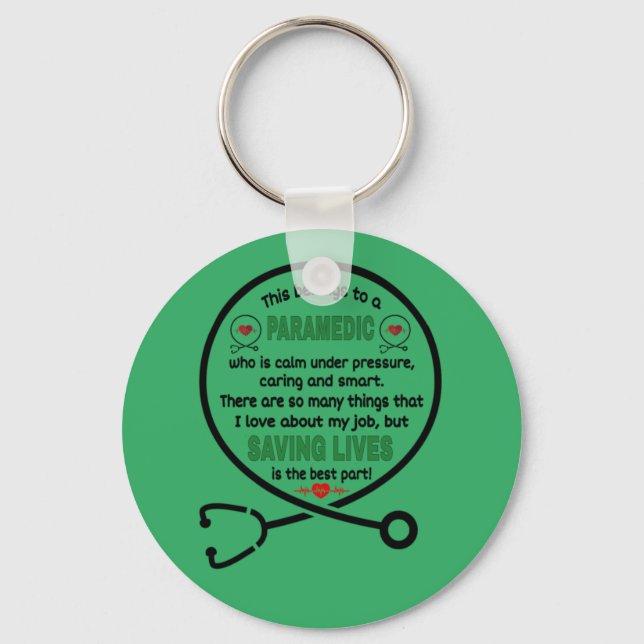 Paramedic's Geschenk. Das gehört einem Paramedic Schlüsselanhänger (Vorderseite)