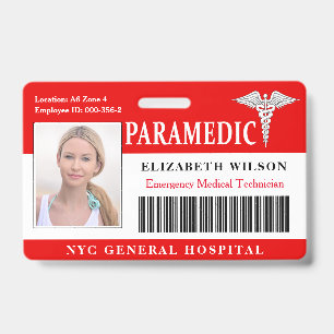 paramedisch Foto-ID des Krankenhauses Medizinisch Ausweis