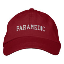 Paramedische bestickte Baseballhut / Cap - Red